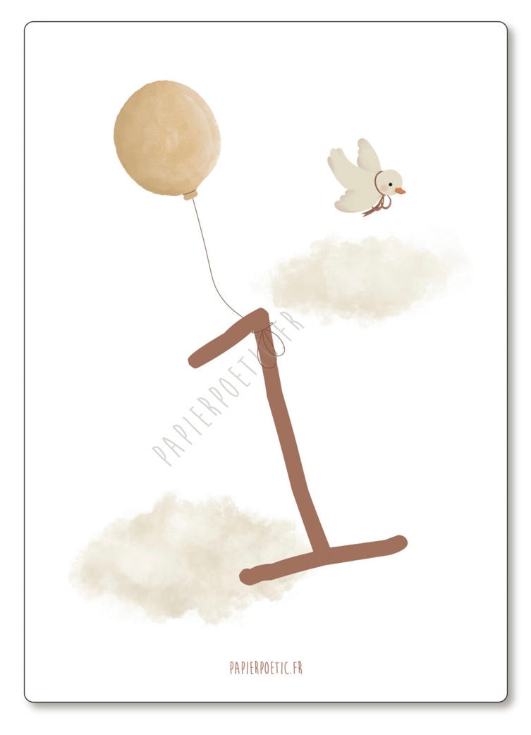 Carte “Anniversaire 1 An”