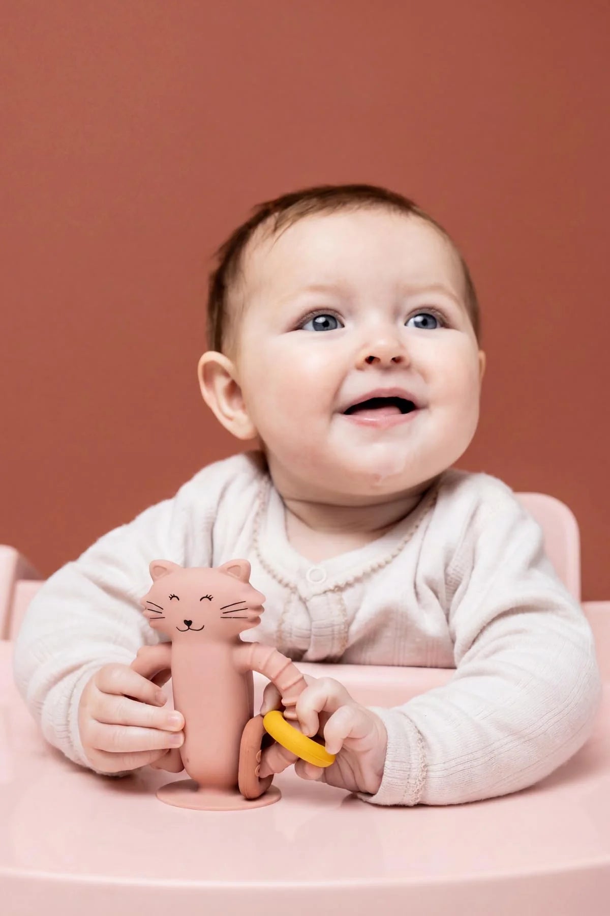 Jouet sensoriel en silicone avec ventouse - Mrs.Cat