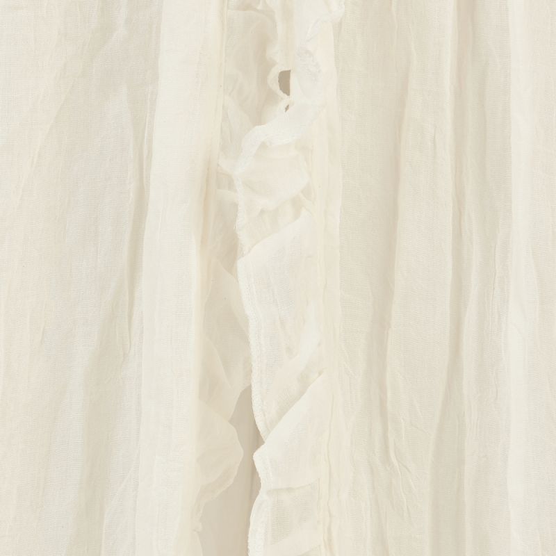 Ciel de lit vintage ruffle ivory 155 cm