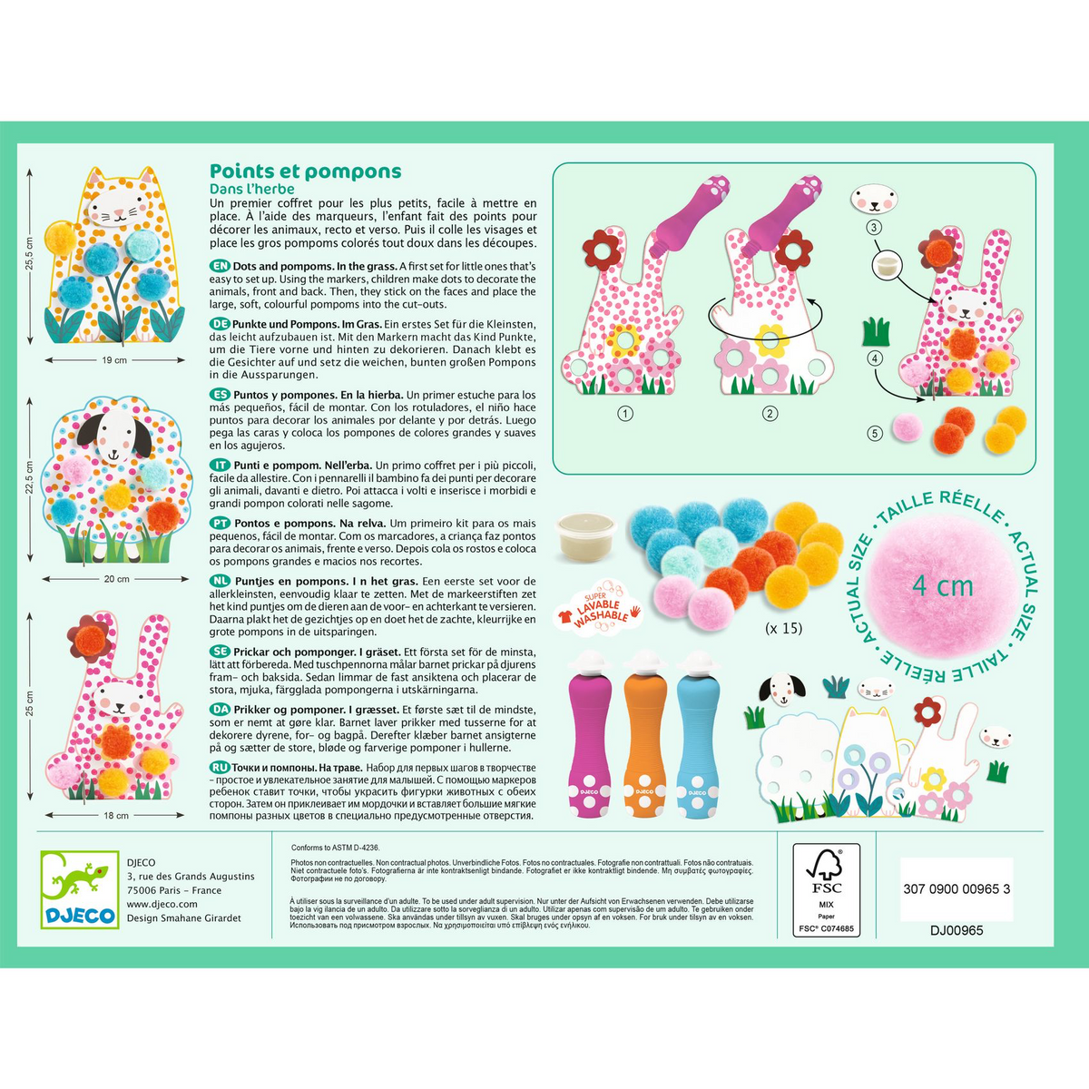 Des points et des pompons - Dans l'herbe