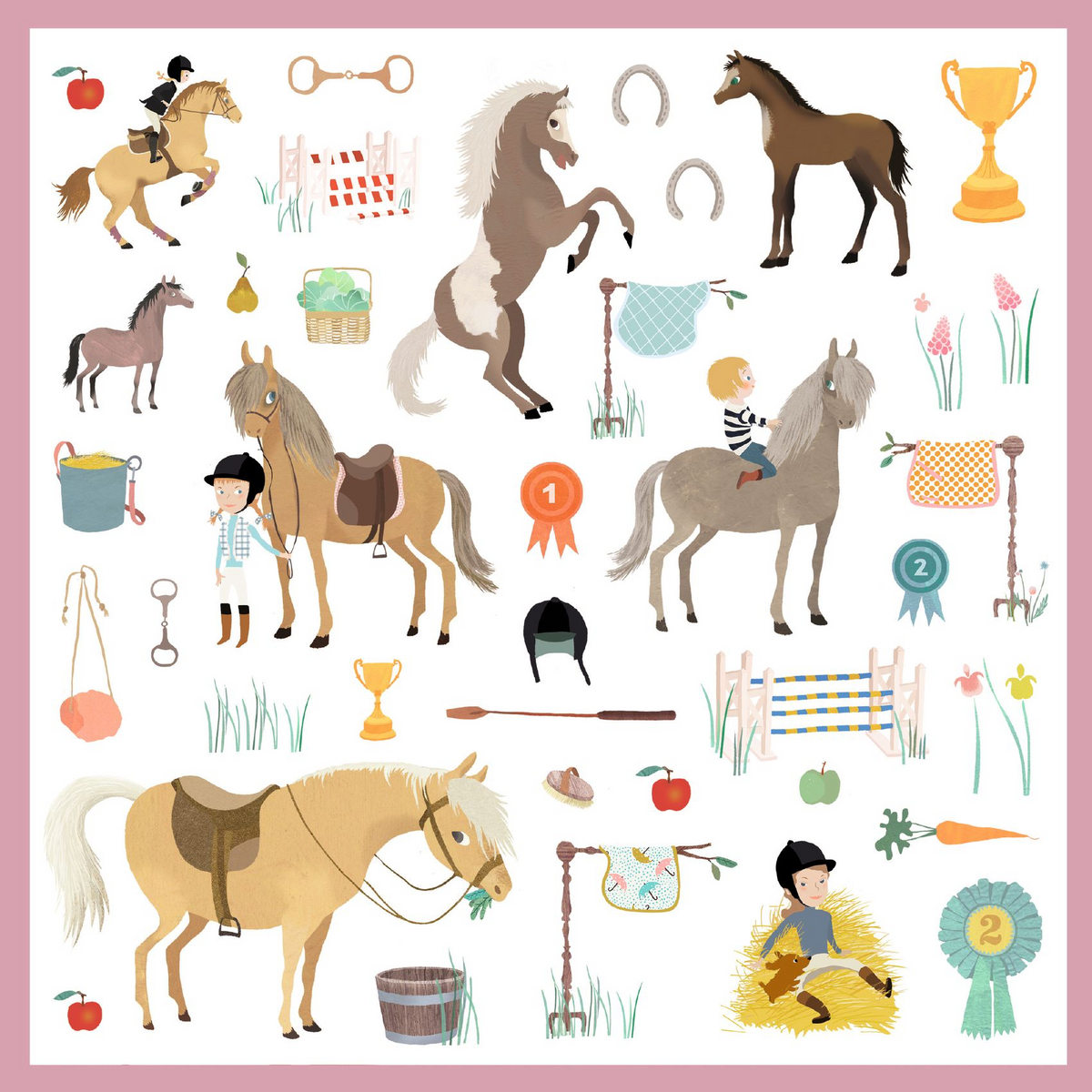 Chevaux - 160 Stickers