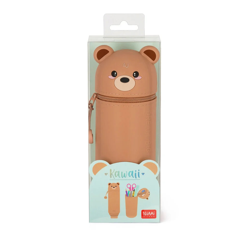 Trousse 2 en 1 en Silicone Teddy Bear « Hug Me » - Kawaii