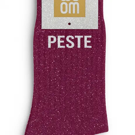 Chaussettes à paillettes - Peste Violet