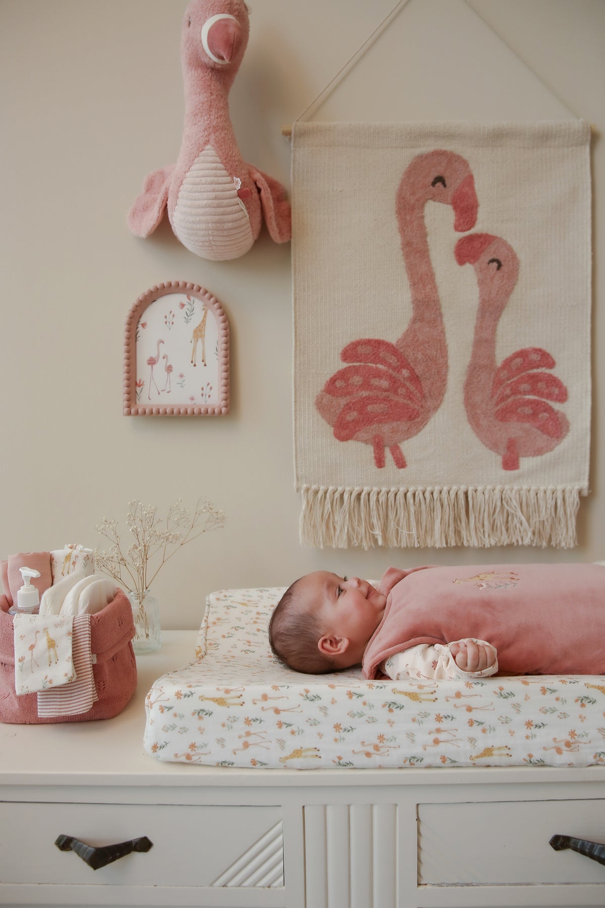 Tapis mural Flamant Rose - Safari Friends