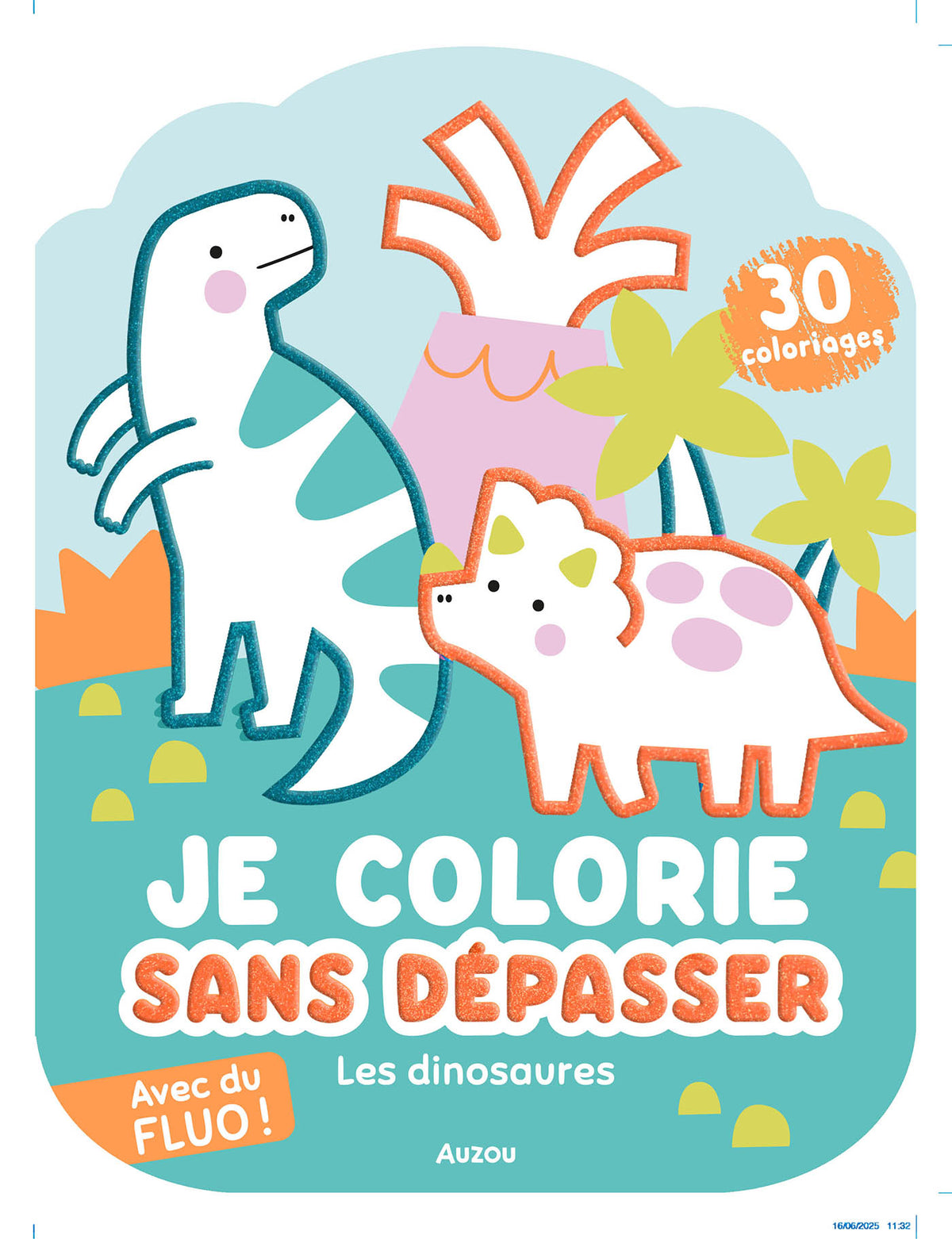 Je colorie sans dépasser - Les dinosaures