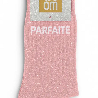 Chaussettes à paillettes - Parfaite rose