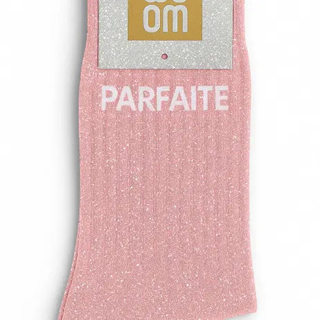 Chaussettes à paillettes - Parfaite rose