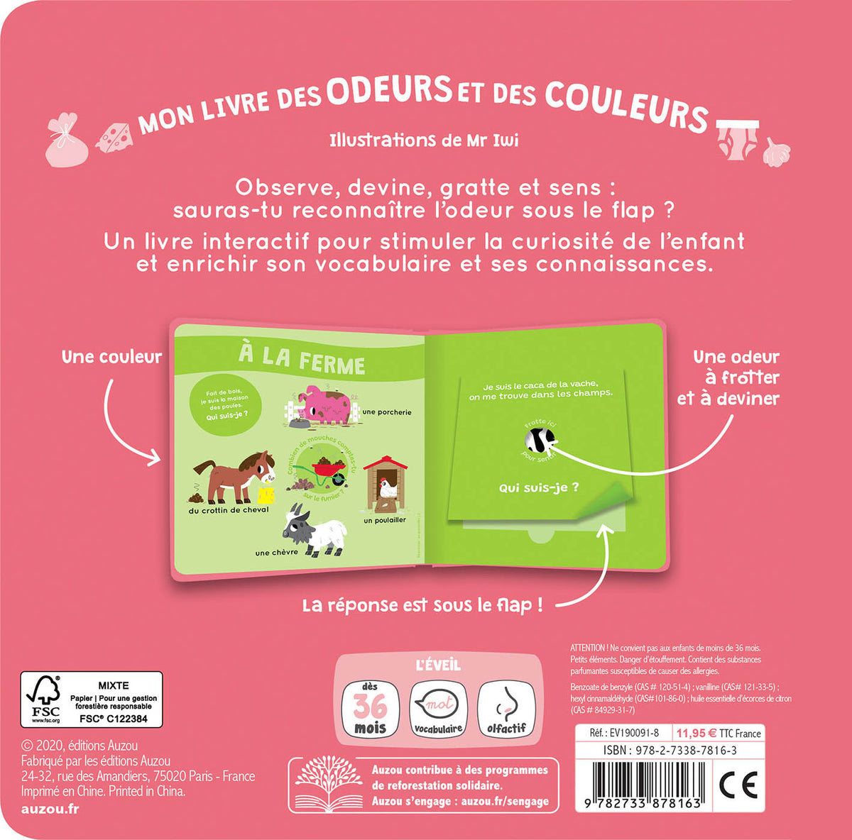 Mon livre des odeurs et des couleurs - Les odeurs qui puent