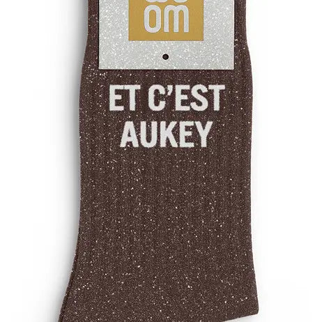 Chaussettes à paillettes -C’est Aukey Moka