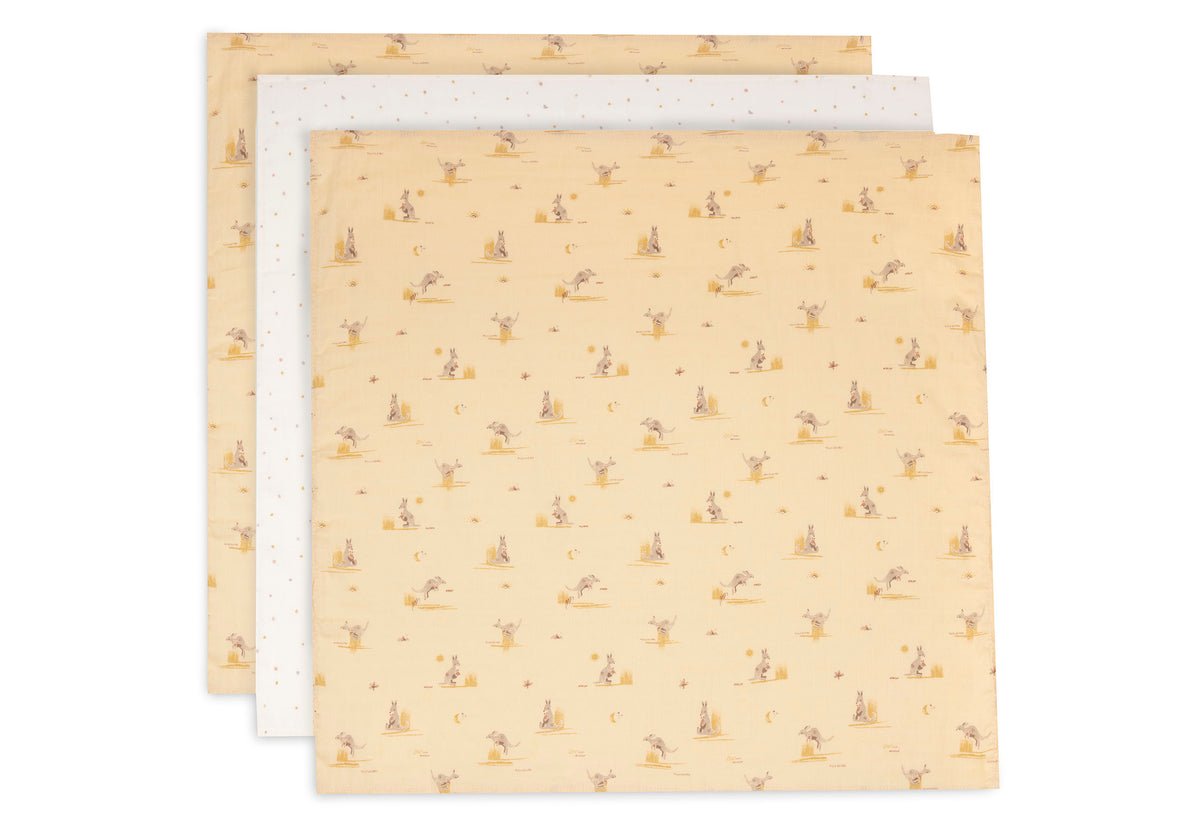 Lange Gaze de Coton 70x70cm - Kangaroots - 3 Unités