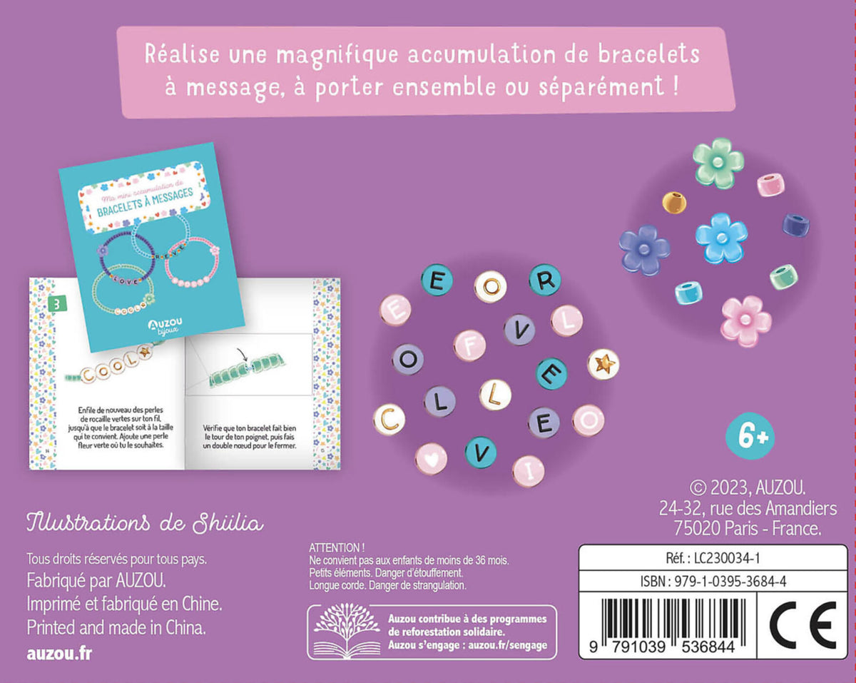Ma mini accumulation de bracelets à message