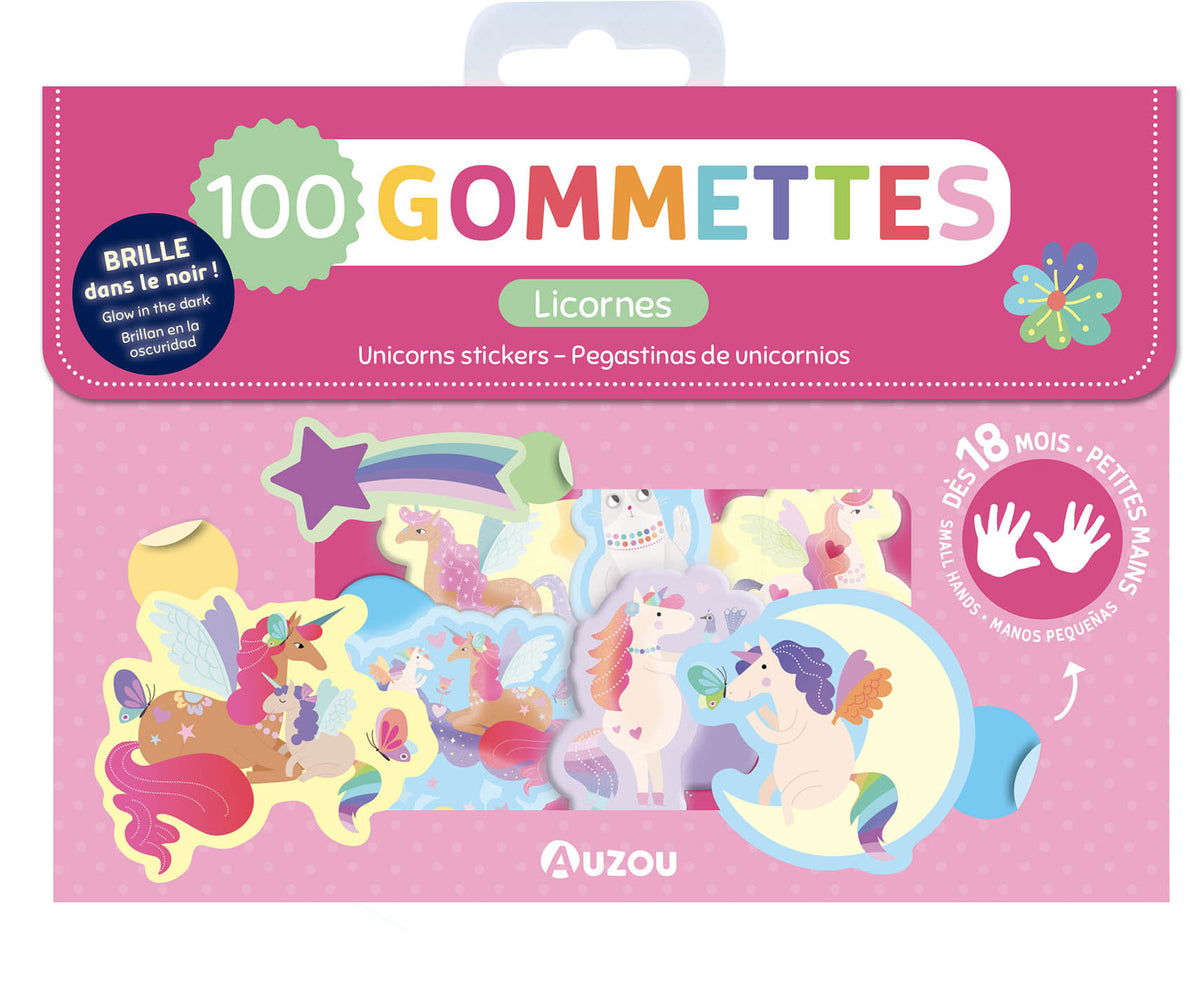 Ma pochette de 100 gommettes - Licornes
