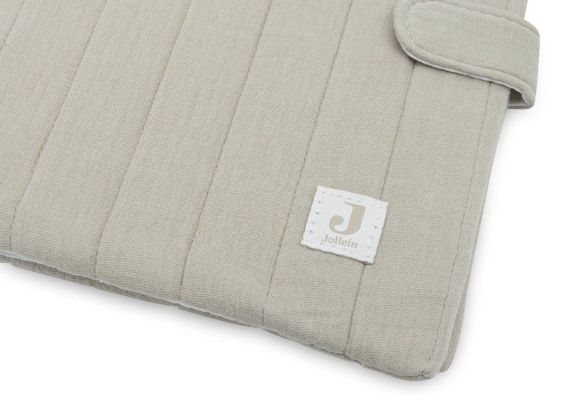 Protège de Carnet de Santé - Gaze de Coton Olive green