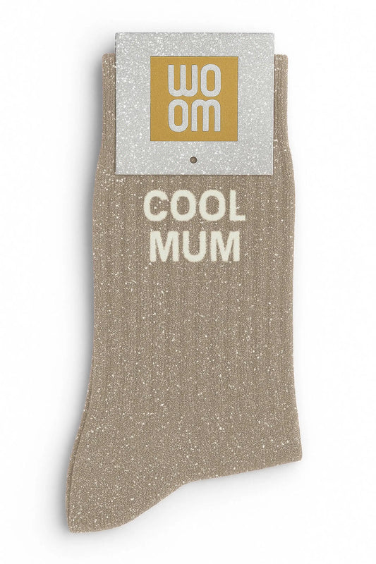 Chaussettes à paillettes -Cool Mum Beige