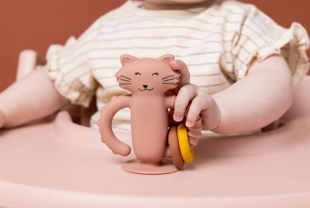 Jouet sensoriel en silicone avec ventouse - Mrs.Cat