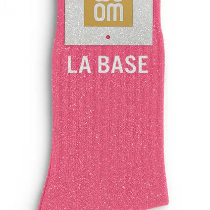 Chaussettes à paillettes - La base rose bubble