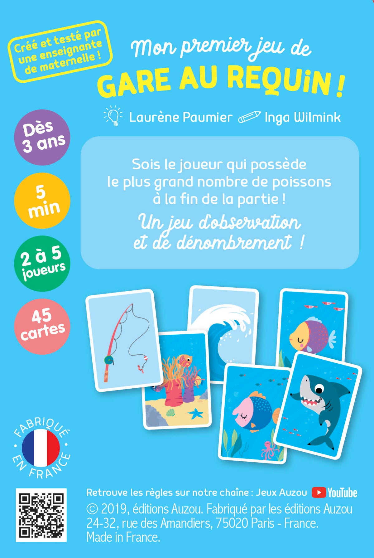 Jeux de cartes - Mon premier jeu gare au requin !