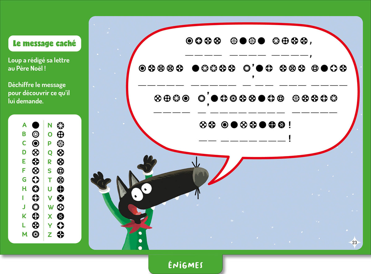 Mes jeux effaçables Loup : Noel