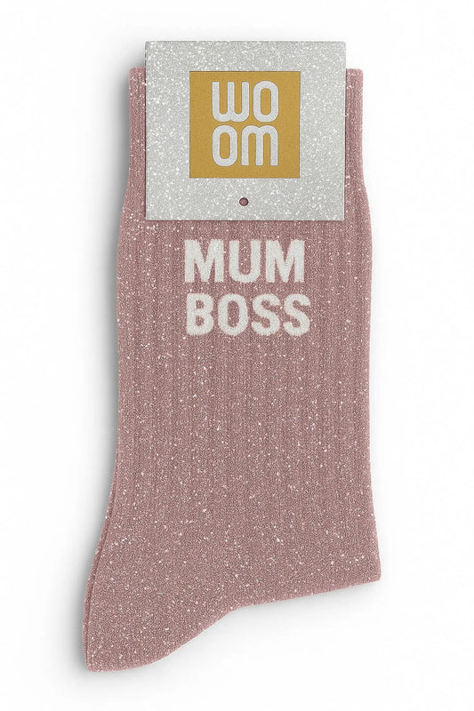Chaussettes à paillettes - Mum Boss rose gold