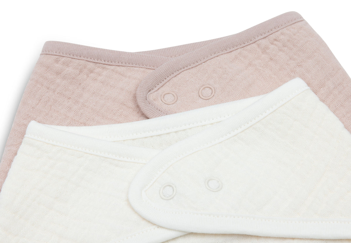 Bavoir Bandana - Velvet Rib - Rose/oatmeal