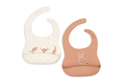 Bavoir Silicone - Kangaroots - 2 Unités