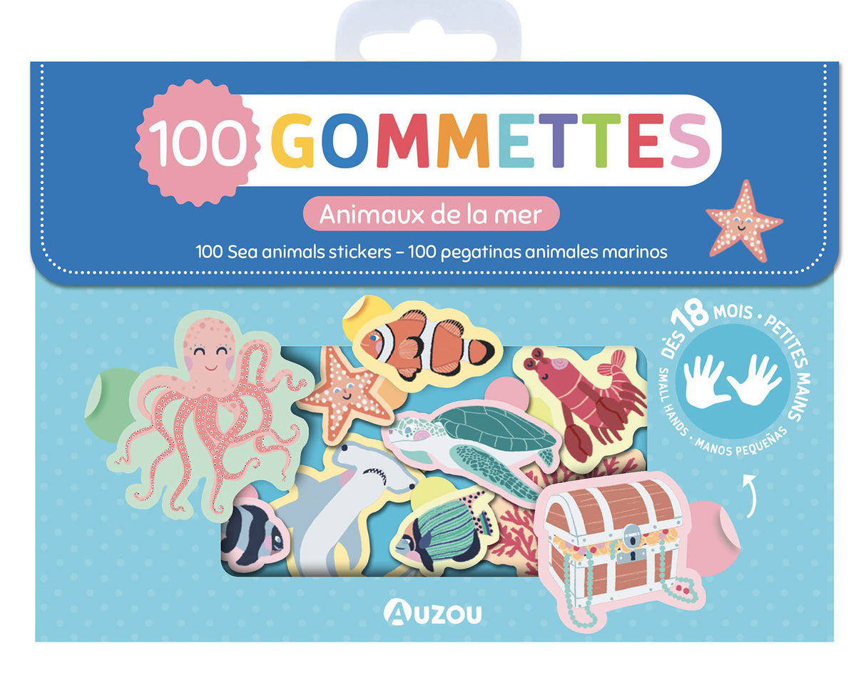 Ma pochette de 100 gommettes - Les animaux de la mer