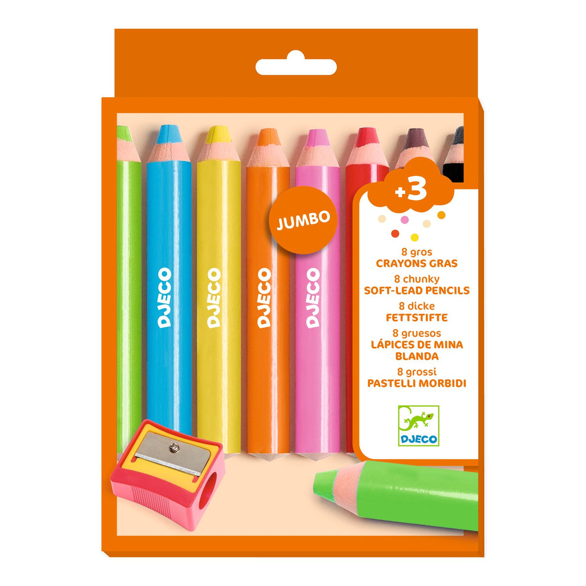 8 gros crayons gras