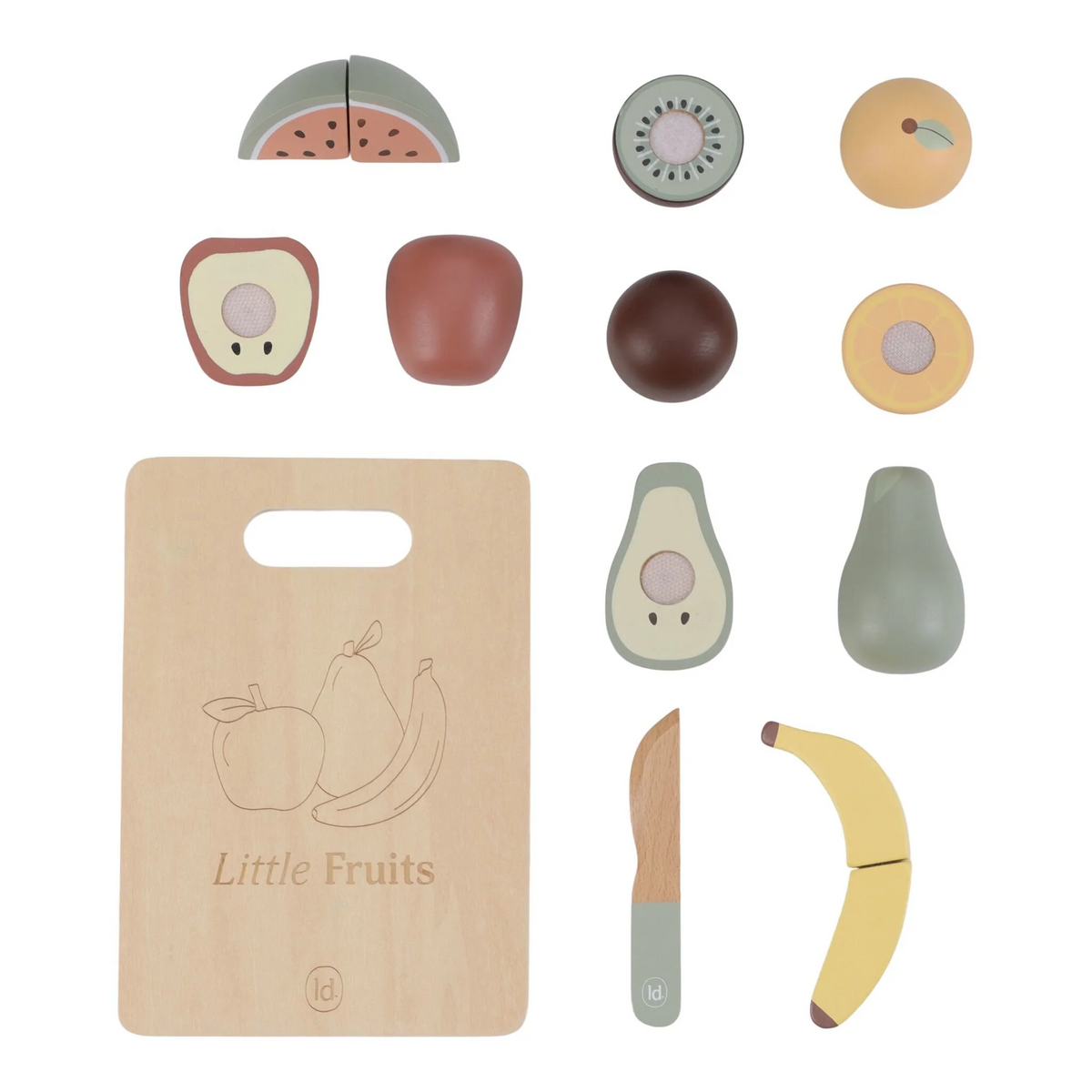 Fruits à découper en bois