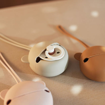 Étui à sucette en silicone Ø7cm -  Caramel