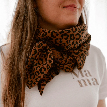 Grand Foulard - Léopard foncé