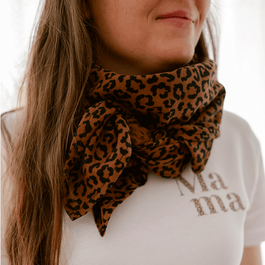 Grand Foulard - Léopard foncé