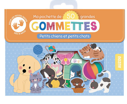 Ma pochette de 50 gommettes - Petits chats et Petits chiens