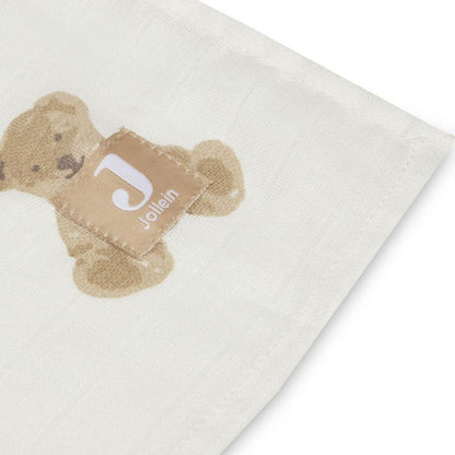 Lange Gaze de Coton 115x115cm - Mini Teddy bear - 2 Unités