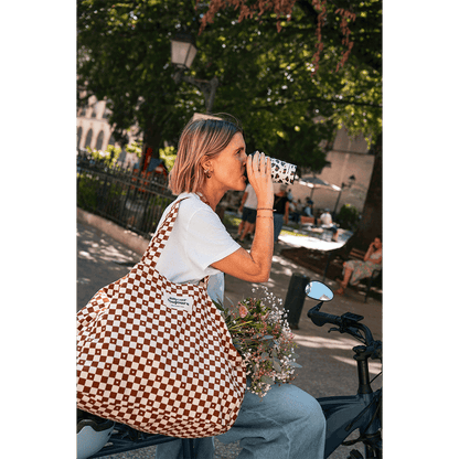 Sac Cabas XXL Damier coeur