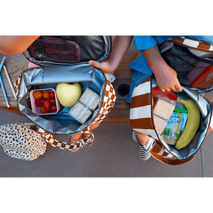 Lunch Bag isotherme - Rayures Marron Beige