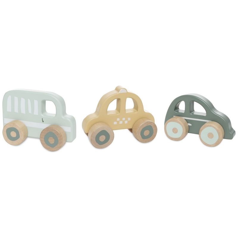Lot de 3 voitures en bois On the Go