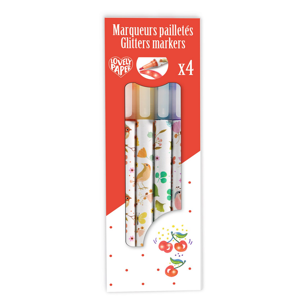 4 marqueurs pailletés Tinou