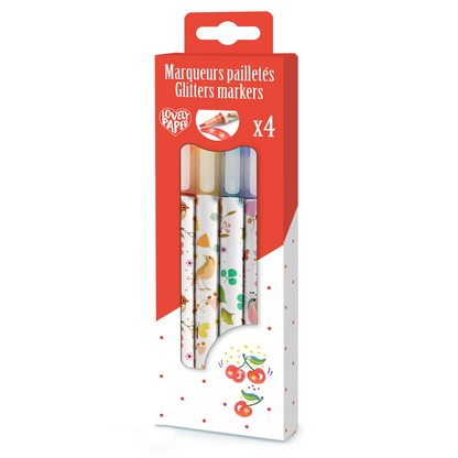 4 marqueurs pailletés Tinou