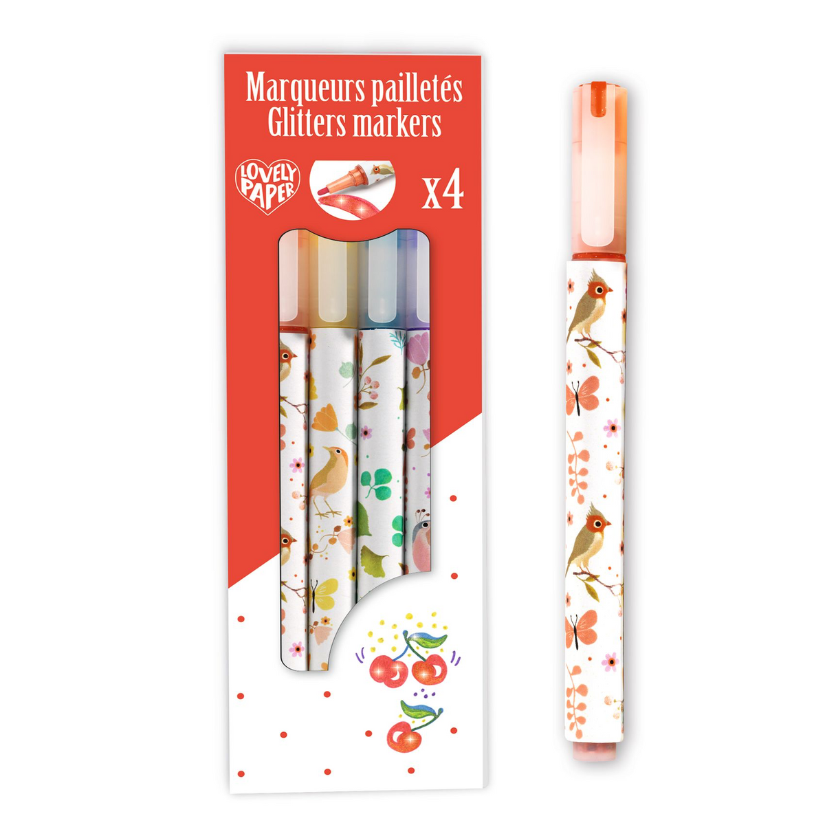 4 marqueurs pailletés Tinou