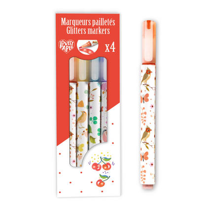 4 marqueurs pailletés Tinou