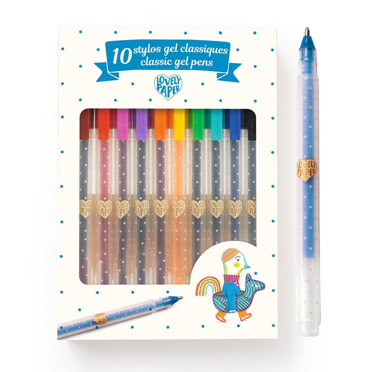 10 stylos gel classiques