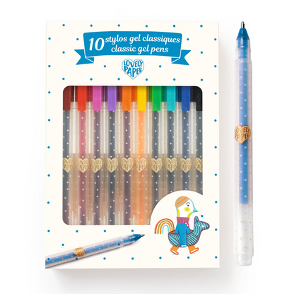 10 stylos gel classiques