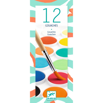 12 Pastilles gouaches classique