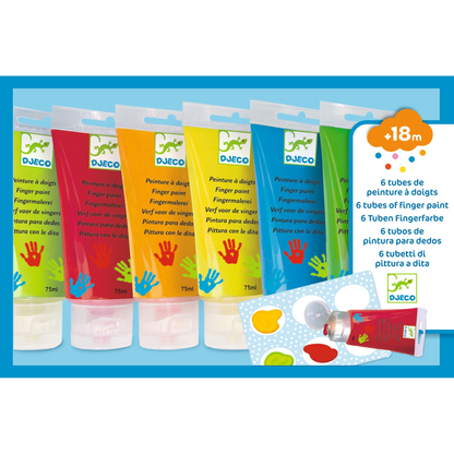 6 tubes de peintures à doigts