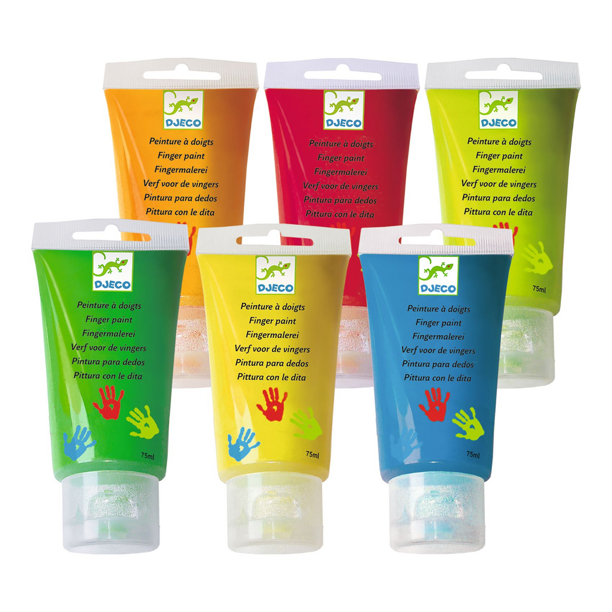 6 tubes de peintures à doigts