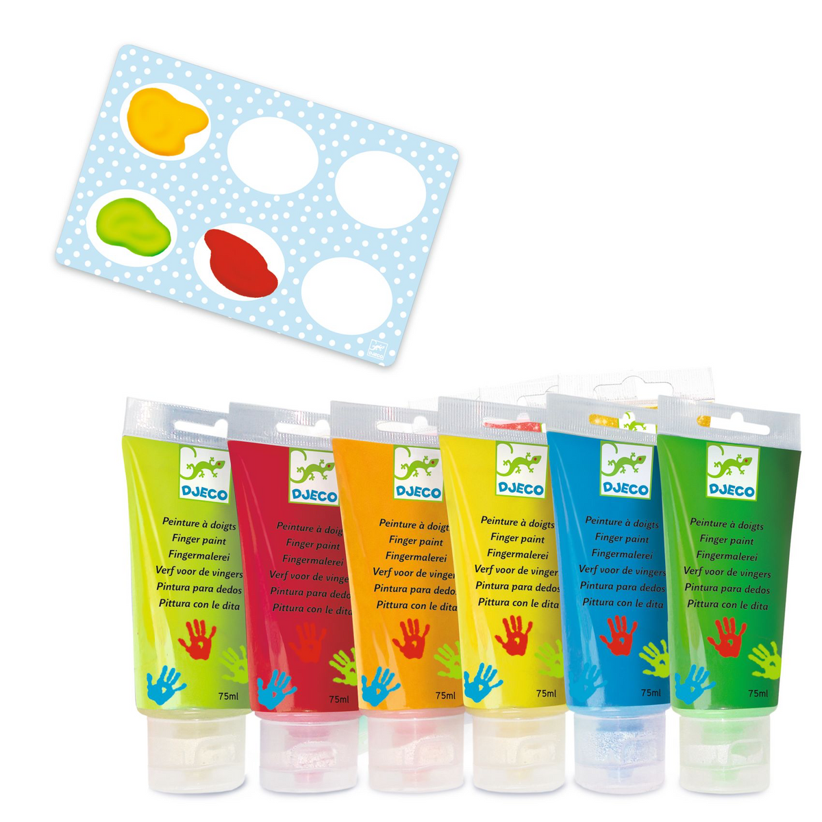 6 tubes de peintures à doigts