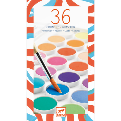 36 pastilles de gouaches