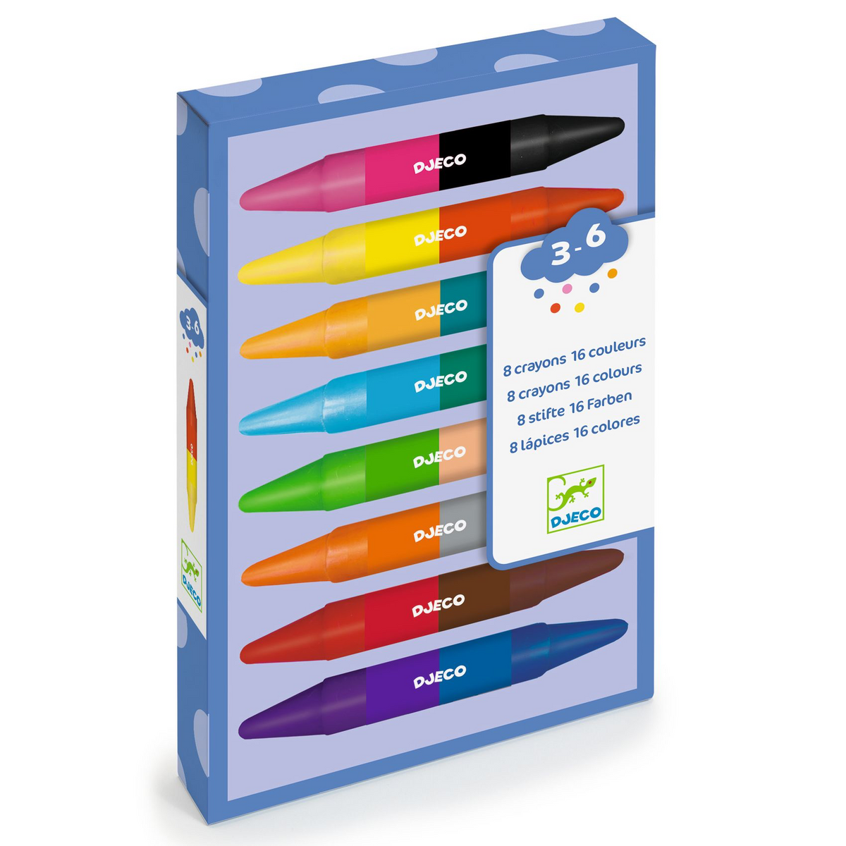 8 crayons doubles côtés