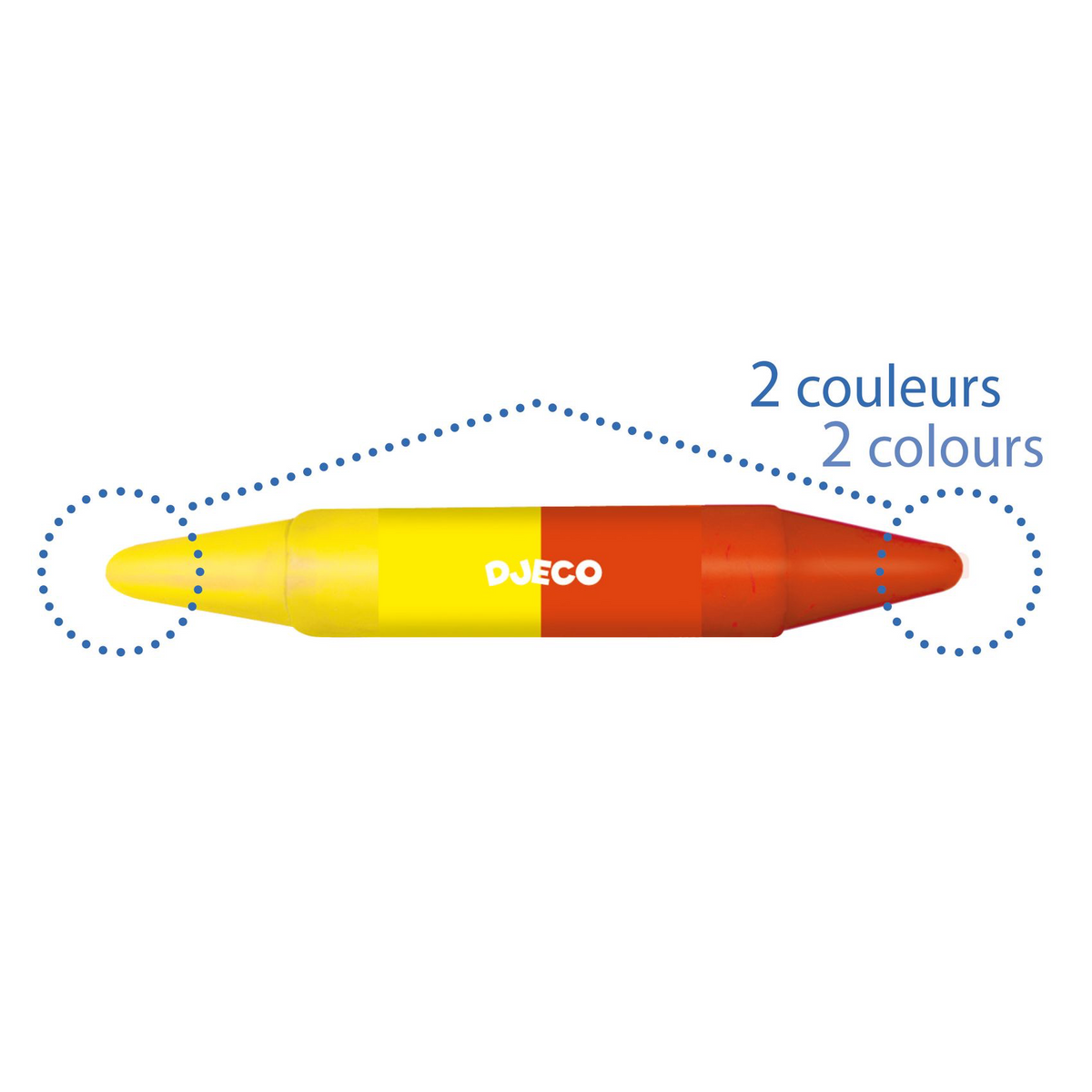 8 crayons doubles côtés