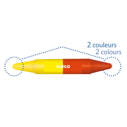 8 crayons doubles côtés